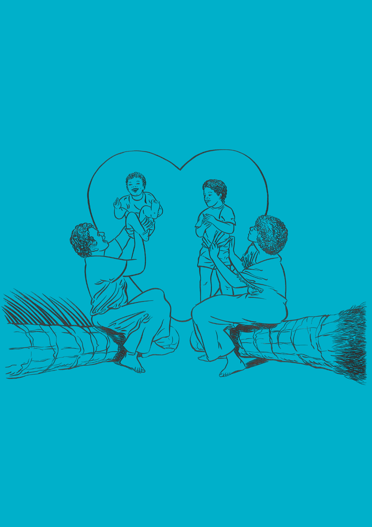 Une famille de quatre personnes